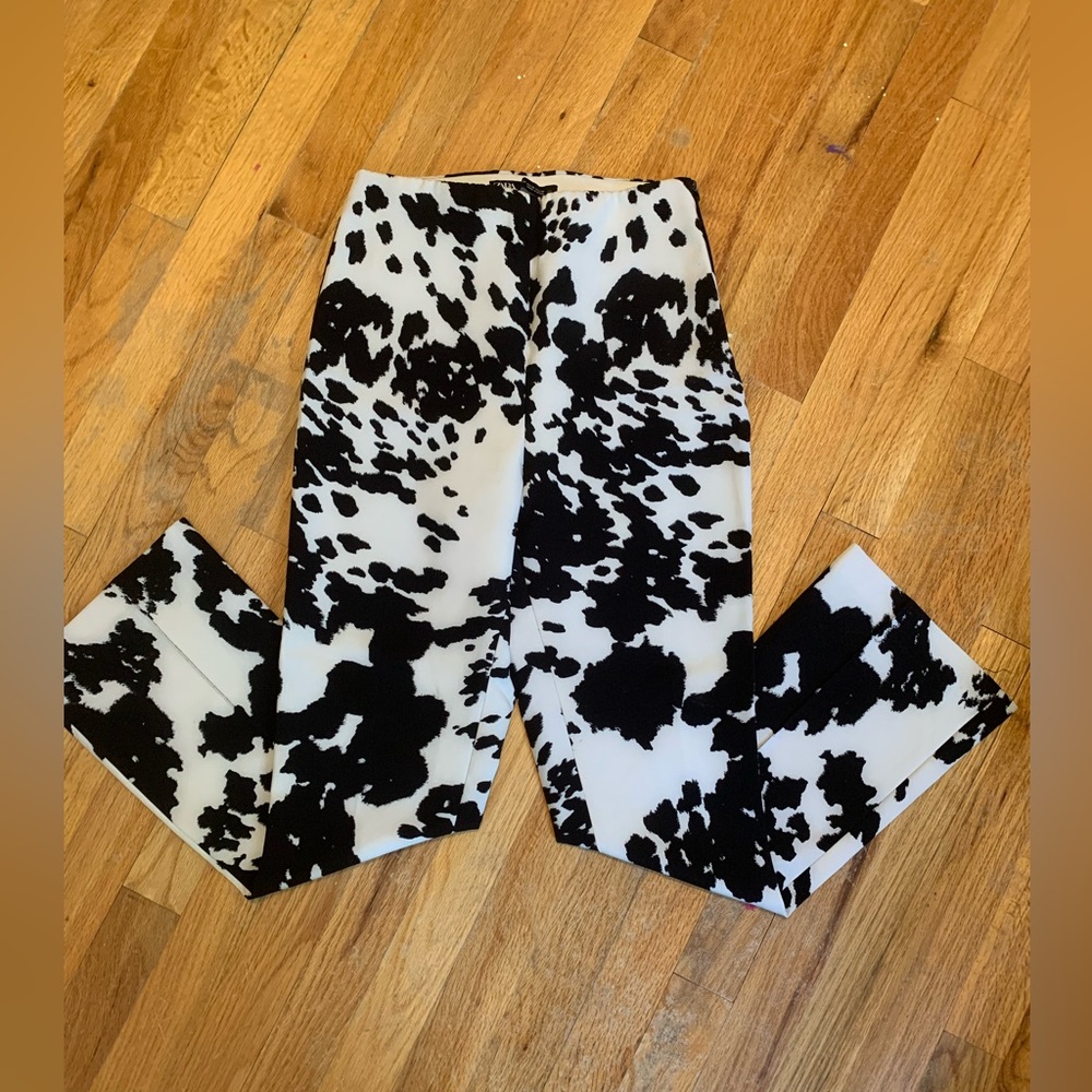 Zara Cowprint Stretchy Pants
